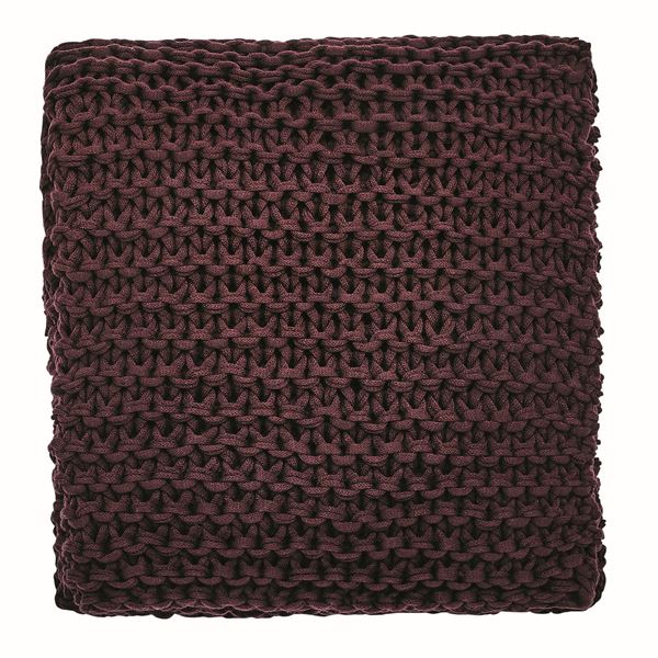 Aris Knitted Throw - Mulberry